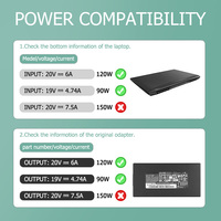 Alimentation d'origine pour Chicony 20V 6A 120W A17-120P2A adaptateur secteur chargeur pour MSI GF63 mince 10UC câble