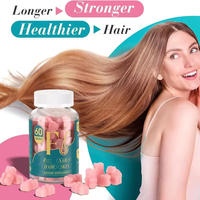 Gummies à la biotine extra forte 10000 mcg pour la croissance des cheveux, de la peau et des ongles, soutien à la peau éclatante, complément vitaminique végétalien pour adultes