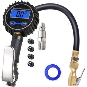 Manomètre numérique universel LCD en alliage d'aluminium pour gonflage de pneus à clipser sur le tuyau d'alimentation - Product Image 1