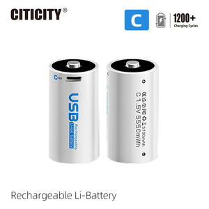 CITICITY แบตเตอรี่ลิเธียมไอออนทรงกระบอกแบบชาร์จไฟได้ 1.5V 3000mAh พร้อมที่ชาร์จ USB ชาร์จเร็ว 3.5 ชั่วโมง 1200+ รอบการใช้งาน - Product Image 2