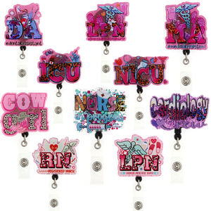 Nuovi stili all'ingrosso distintivo personalizzato bobina serie medica studente infermieristico RN CNA LPN <span class=keywords><strong>porta</strong></span> <span class=keywords><strong>Badge</strong></span> retrattile carta di nome <span class=keywords><strong>con</strong></span> <span class=keywords><strong>Clip</strong></span> - Product Image 1