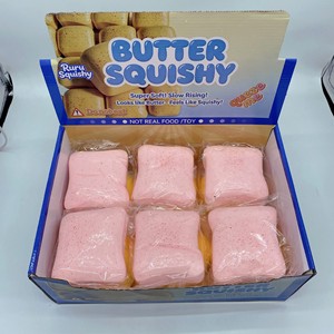 Juguete Blandito de PU Estilo Americano, Súper Suave, Tipo Tostada de Mantequilla, de Levantamiento Lento, para Apretar, Juguete Antiestrés con Forma de Comida Simulada, para Aliviar el Estrés y la Ansiedad - Product Image 4