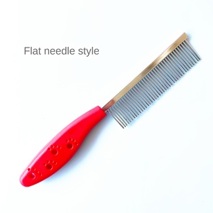 Peine para Gatos y Perros de Plástico Ecológico y Acero Inoxidable, con Dientes Largos y Cortos, de Una Sola Hilera, para Eliminar el Pelo de Mascotas, Venta al por Mayor - Product Image 2