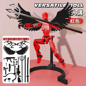 DIY関節可動フィギュア ラッキー、模型玩具、アクションフィギュアおもちゃ 誕生日プレゼント デスクトップデコレーション - Product Image 5