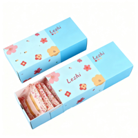 Faveur de mariage personnalisé gaufré pâtisserie Biscuit boîte d'emballage rose couvercle et Base boîte à biscuits pour les petites entreprises