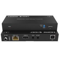 Extender hdmi Kvm 4k60hz, lebih dari kabel Cat6 120m 4k Yuv444 hdmi Usb2.0 Kvm Extender