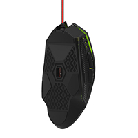 Torich Mouse Berkabel Ergonomis, 7 Tombol Tetikus Optik 4 Level DPI Dapat Disesuaikan, 7 Warna RGB LED Lampu Pernapasan Cocok untuk Notebook PC