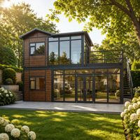 Maison conteneur modulaire intégrée et détachable avec bureau en verre – Design moderne ignifuge et étanche pour appartements et hôtels