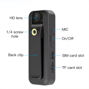 Ultra HD 1296P 3MP Mini Câmera de bolso portátil 4G esportes ao ar livre DVR <span class=keywords><strong>wearable</strong></span> 180 graus Mini Câmera de corpo 4G Câmera de corpo minúsculo