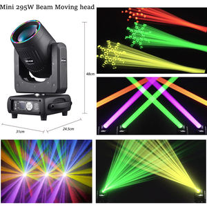 Projecteur de scène à tête mobile Coral 295W Beam, contrôle DMX512 4 degrés, <span class=keywords><strong>ampoule</strong></span> <span class=keywords><strong>halogène</strong></span> IP33, 16 canaux, effet de changement de couleur, Ra80, pour discothèque, concert, DJ - Product Image 4