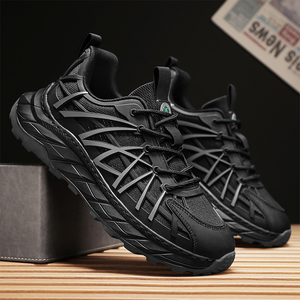 Baskets décontractées tendance à lacets pour hommes, chaussures de sport en toile respirantes, design moderne, usage quotidien - Product Image 3