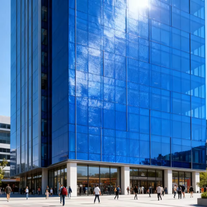 무료 샘플 블루 건축용 창문 필름 0.09mm - 90% 열 차단 83% 광 투과율 99% 자외선 차단 필름 - Product Image 3