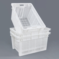 Caisse en plastique empilable et emboîtable de haute qualité, résistante et peu encombrante, pour fruits et légumes, taille 600*400*310 mm