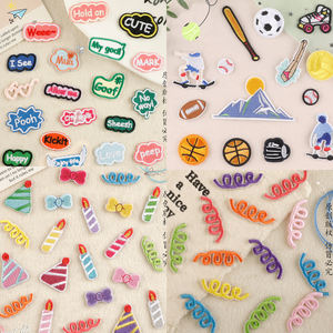 Мини термоотжим патчи случайные малогабаритные вышитые патчи для ремонта одежды идентификационная сумка и брелок для украшения - Product Image 4