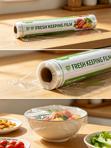 Clear <b>Stretch</b> <b>Wrap</b> Roll with Plastic Handle, 18" x 1000ft, 80 Gauge, 4 Pack. Heavy Duty Shrink <b>Wrap</b>, Self-Adhesive Plastic Film - Product Image 3