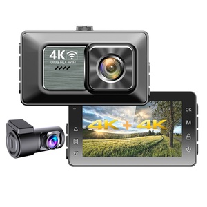3 Inch Mini 4K + 4Khidden Điều Khiển Xe DVR Video Recorder Dash Cam Dashcam Máy Ảnh Phía Trước Và Phía Sau Với Wifi GPS FHD Tầm Nhìn Ban Đêm Tự Động - Product Image 1
