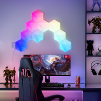 Iluminación Proveedor de comercio electrónico Paneles de pared Led inteligentes Wifi Hexagon Rgb Magic Color Lights para sala de juegos