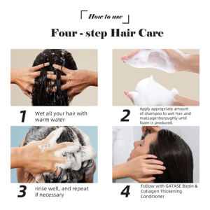 Gatase OEM Nano Keratin Botox anti-keriting sampo pelembap dalam perawatan penumbuh ulang rambut untuk rambut rusak meningkatkan kilau - Product Image 3