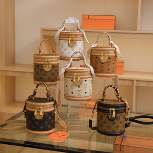 Vintage Zipper Pu Bucket Crossbody <b>Bag</b> Women's Shoulder <b>Bag</b> Classic Daily Use - Product Image 2