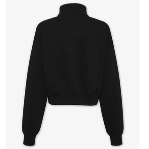 Felpe Estive Casual da <span class=keywords><strong>Donna</strong></span> Personalizzate con Stampa, Mezza Zip, Crop Top, Spalle Scivolate, Produzione OEM - Product Image 4