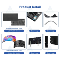Módulo de Pantalla LED Flexible P2, Video Wall Curvo para Interiores, para Centros Comerciales y Tiendas Minoristas