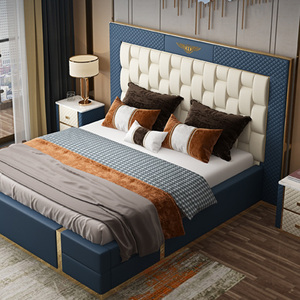 Muebles de Lujo para Dormitorio Principal con Estructura de Cama King o Queen Size, <span class=keywords><strong>Suite</strong></span> de Dormitorio para Hotel y Apartamento con Cama King Size - Product Image 4