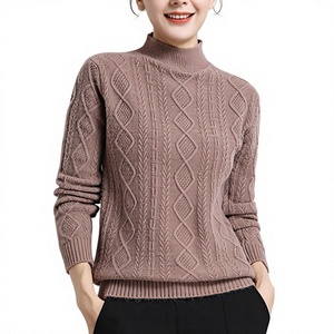 Suéter de Punto Personalizado para Mujer, Cuello Redondo, 100% Algodón, Transpirable, de Secado Rápido, para Invierno, Proveedor de BD - Product Image 2