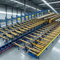 Table de refroidissement pour extrusion d'aluminium 1250T, 50KW 380V, avec table de dévidage PLC et ligne de convoyage avec tireur pour le marché africain