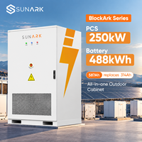 Système de stockage d'énergie commercial SunArk 250 kW, refroidi par liquide, batterie LiFePO4 488 kWh, BMS intelligent pour la sauvegarde d'énergie industrielle