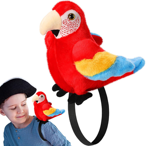 Pappagallo di Peluche da Indossare sulla Spalla, 7 Pollici, <span class=keywords><strong>Divertente</strong></span> Accessorio per Costume, Regalo di Halloween, Giocattolo Animale - Product Image 1