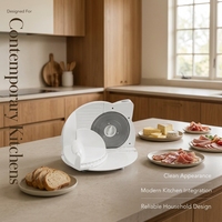 Trancheuse à viande électrique 150W, design pliable, lame en acier inoxydable, épaisseur réglable de 0 à 15 mm, viande congelée, utilisation domestique en cuisine