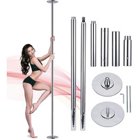 Barra de Baile Portátil de Acero Inoxidable de Alta Calidad con Logotipo Personalizado, 45 mm de Diámetro, para Gimnasio en Casa, Ejercicio Físico, 2235-2745 mm