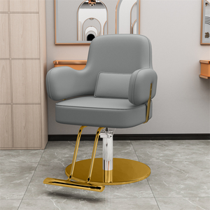 Silla de Barbero Ergonómica con Base Hidráulica, Reposapiés Ajustable, Rotación de 360°, Asiento de Cuero Sintético Resistente para Uso Comercial - Product Image 4