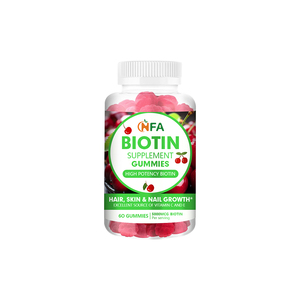 กัมมี่ไบโอตินติดฉลากส่วนตัวพร้อมผลิตภัณฑ์เสริมสุขภาพส่งเสริมการเจริญเติบโตของเส้นผมที่ผิวหนังลดการหลุดร่วงของเส้นผมลูกอม - Product Image 1