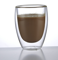 Clair créatif Cadeau borosilicate Isolé gobelet expresso tasses en verre à double paroi fabricants verres à Bière pour Noël