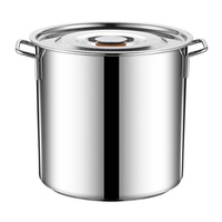 Marmite à fond épais en acier inoxydable de 20L et 100L pour cuisine commerciale, équipement de cuisson grande capacité, vente en gros OEM