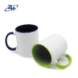 ถ้วยกาแฟเซรามิกแบบซับลิเมชันขนาด11ออนซ์ถ้วยชาเซรามิกสีที่จับด้านใน - Product Image 1