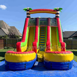 Engel slayt şişme dikey acele çift şeritli slayt ticari şişme kuru kaydırak yetişkinler ve çocuklar için tırmanma duvarı ile - Product Image 3