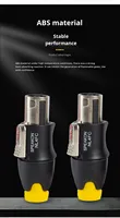 Connecteurs de câble de haut-parleur XLR Super Speakon 3 OEM pour amplificateur audio, en cuivre, 10A, fiche mâle 4 pôles avec 4 broches