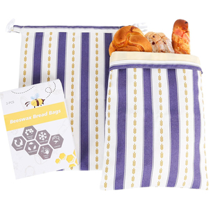 Bolsas de Algodón Encerado, Paquete de 2, Bolsas Reutilizables de Tela de Algodón Encerado para Pan Casero - Product Image 1