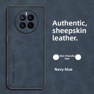 Étui de téléphone de luxe antichoc en similicuir de couleur unie fait main pour <span class=keywords><strong>Mate</strong></span> 50/<span class=keywords><strong>Mate</strong></span> 50E avec cordon et chaîne, <span class=keywords><strong>design</strong></span> intégral - Product Image 3