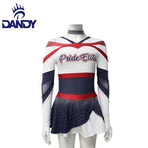 Factory Direct Supply Free Design Your Style Cheer Bra And Shorts Cheerleading Costume With Rhinestones For Adults OEM Servics
