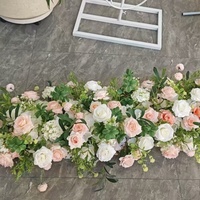 Zijden rode lampenkap geweven set, geen vaas, roze touch, nieuwe standaard, kaarsen en lantaarns, fruit, bruiloft, bordeauxrode bloemenloper
