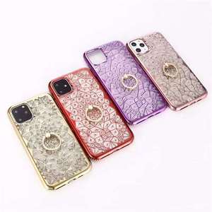 Chrome mô hình kim cương mềm rõ ràng trường hợp điện thoại với người giữ nhẫn cho Xiaomi Redmi Lưu ý 4 <span class=keywords><strong>5</strong></span> 6 7 Pro trường hợp - Product Image 3