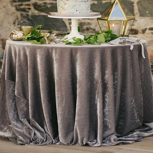 Tovaglie di Lusso Europee in Velluto Spesso, Copritavolo Rotondo <span class=keywords><strong>Verde</strong></span> per Banchetti, <span class=keywords><strong>Tovaglia</strong></span> Personalizzata per Matrimoni - Product Image 2