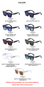 Lunettes <span class=keywords><strong>de</strong></span> <span class=keywords><strong>soleil</strong></span> carrées en gros, pas chères, avec verres dégradés, protection UV400, design tendance pour hommes et femmes - Product Image 4