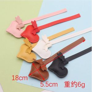 Wholesale PU Leather Cute Heart Bag Hang Decorations Waterproof <b>Keychain</b> Fashionable Gift for Women Elegant Bag Pendant - Product Image 2