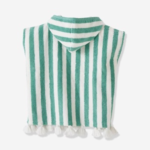Asciugamano Poncho con Cappuccio per <span class=keywords><strong>Bambini</strong></span>, 100% Cotone a Righe, Asciugatura Rapida, Ultra Assorbente, Morbido, per Nuoto, Spiaggia e Surf - Product Image 2