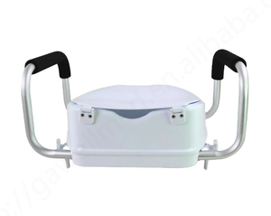 Asiento de inodoro elevado portátil de 4 pulgadas para atención domiciliaria para ancianos discapacitados fácil autoensamblaje PP suministros de terapia de rehabilitación para inodoro - Product Image 5