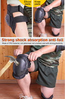 Kit de protection tactique extérieur personnalisé, coque rigide anti-impact, gants tactiques réglables et ensemble de protections pour les genoux et les coudes